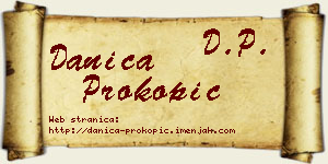 Danica Prokopić vizit kartica